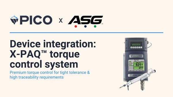 PICO integrates seamlessly with ASG X-PAQ torque control system